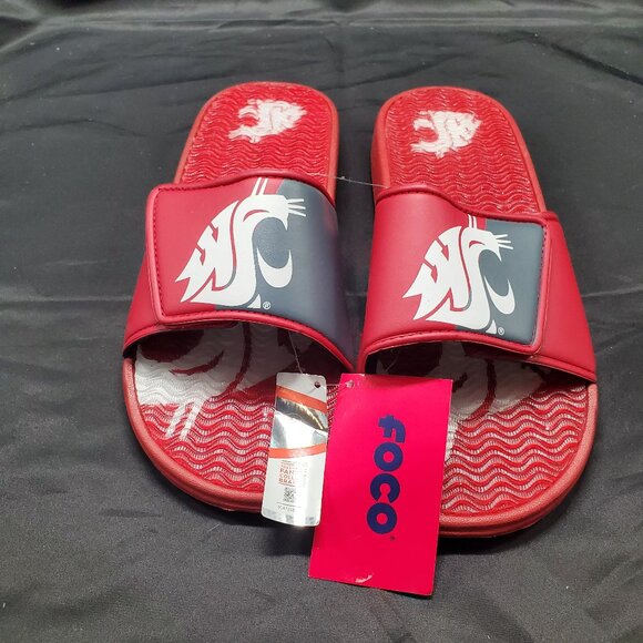 BNWT Washington State Cougars Colorblock Big Logo Gel Slide-Sz  Large11/12 - Picture 6 of 6